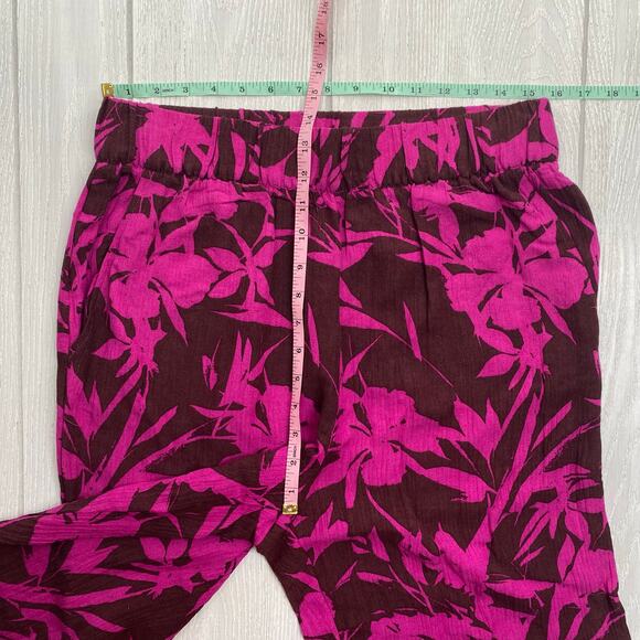 Soft Surroundings Purple Tropical Oceo Gauze Tunic & Wide Leg Pants Size Medium - Picture 10 of 16